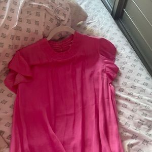 hot pink satin top